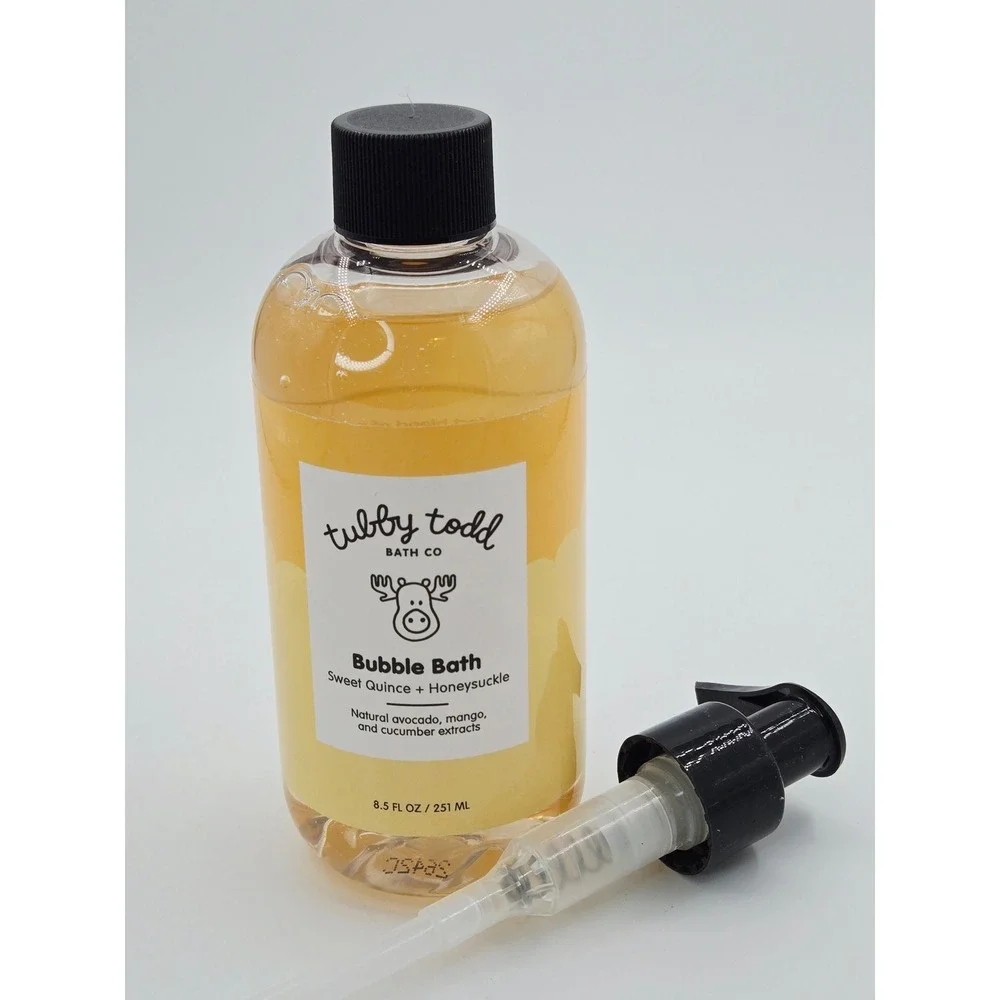 Tubby Todd Sweet Quince Honeysuckle Bubble Bath 8.5oz Natural Extracts New
